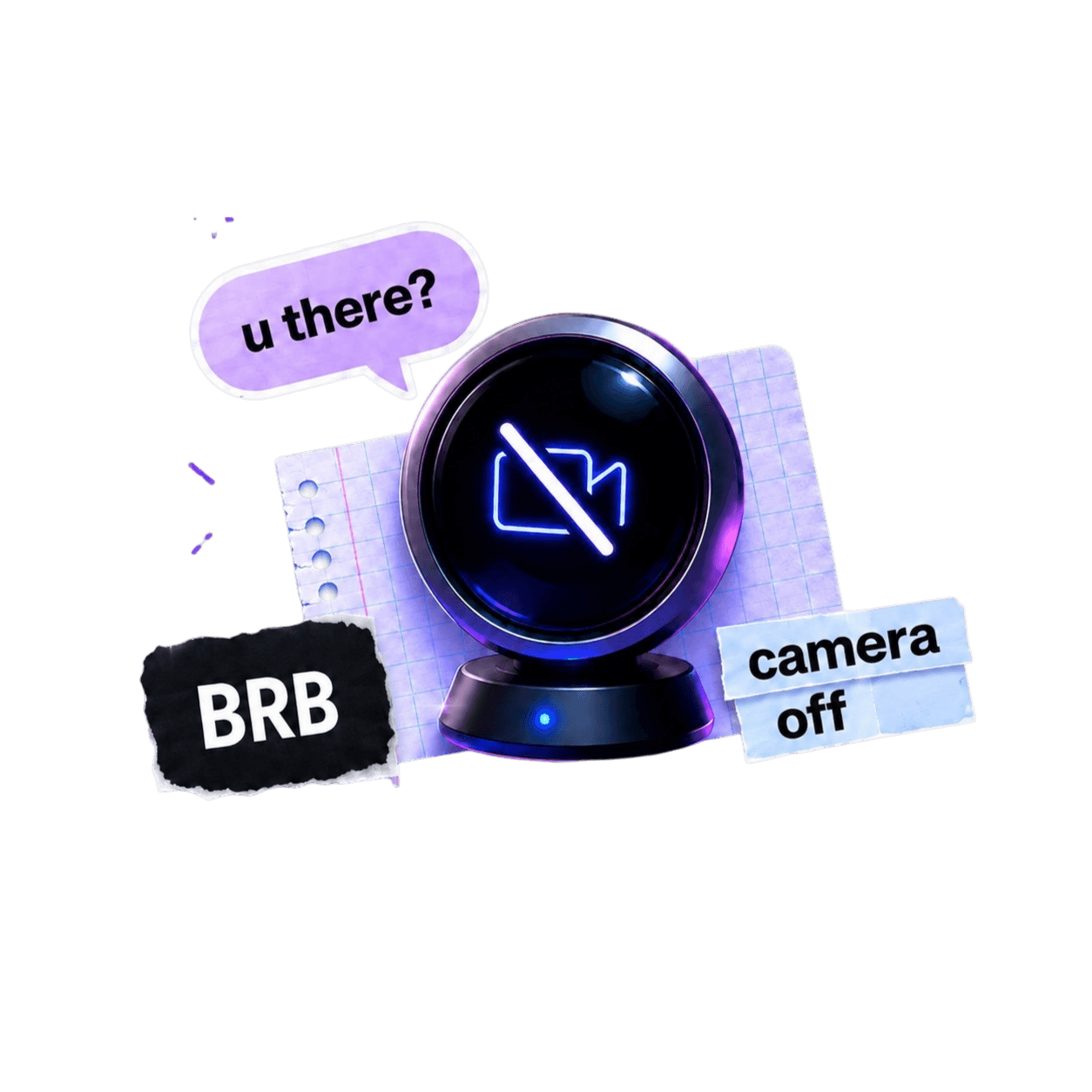Camera off illustration